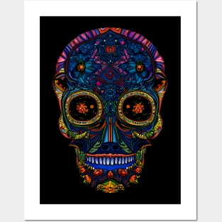 Colorful skull artwork Posters and Art